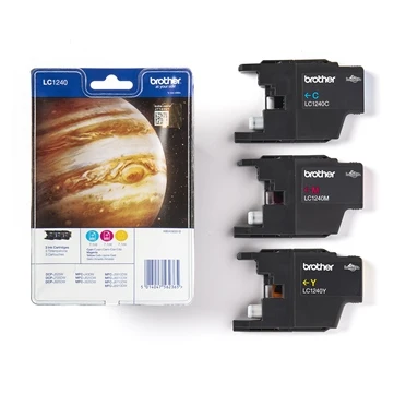 Brother Original LC1240 Rainbow Pack Ink Cartridges 3 pack
