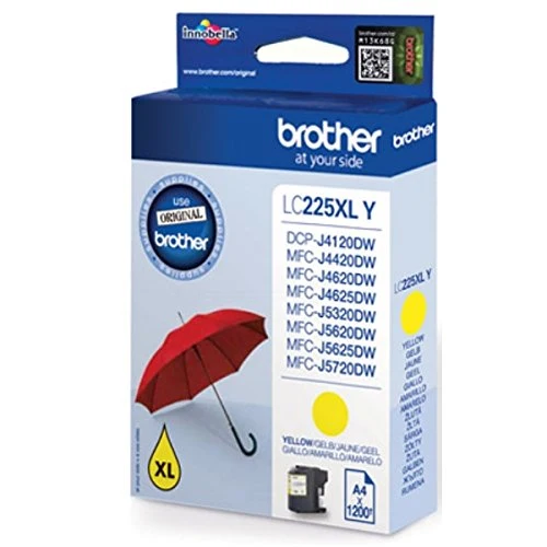 Brother Original LC225 High Capacity Yellow Ink Cartridge