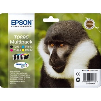 Epson Original T0895 - Multipack Black/ Cyan/ Magenta and Yellow