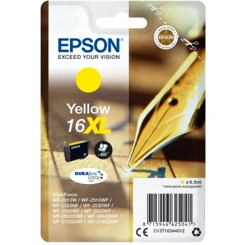 Epson Original T1634 Series Pen & Crossword Yellow Ink Cartridge 6.5ml