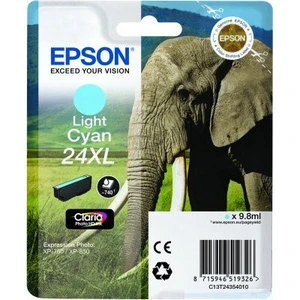 Epson Original T24XL Light Cyan Claria Photo HD Ink