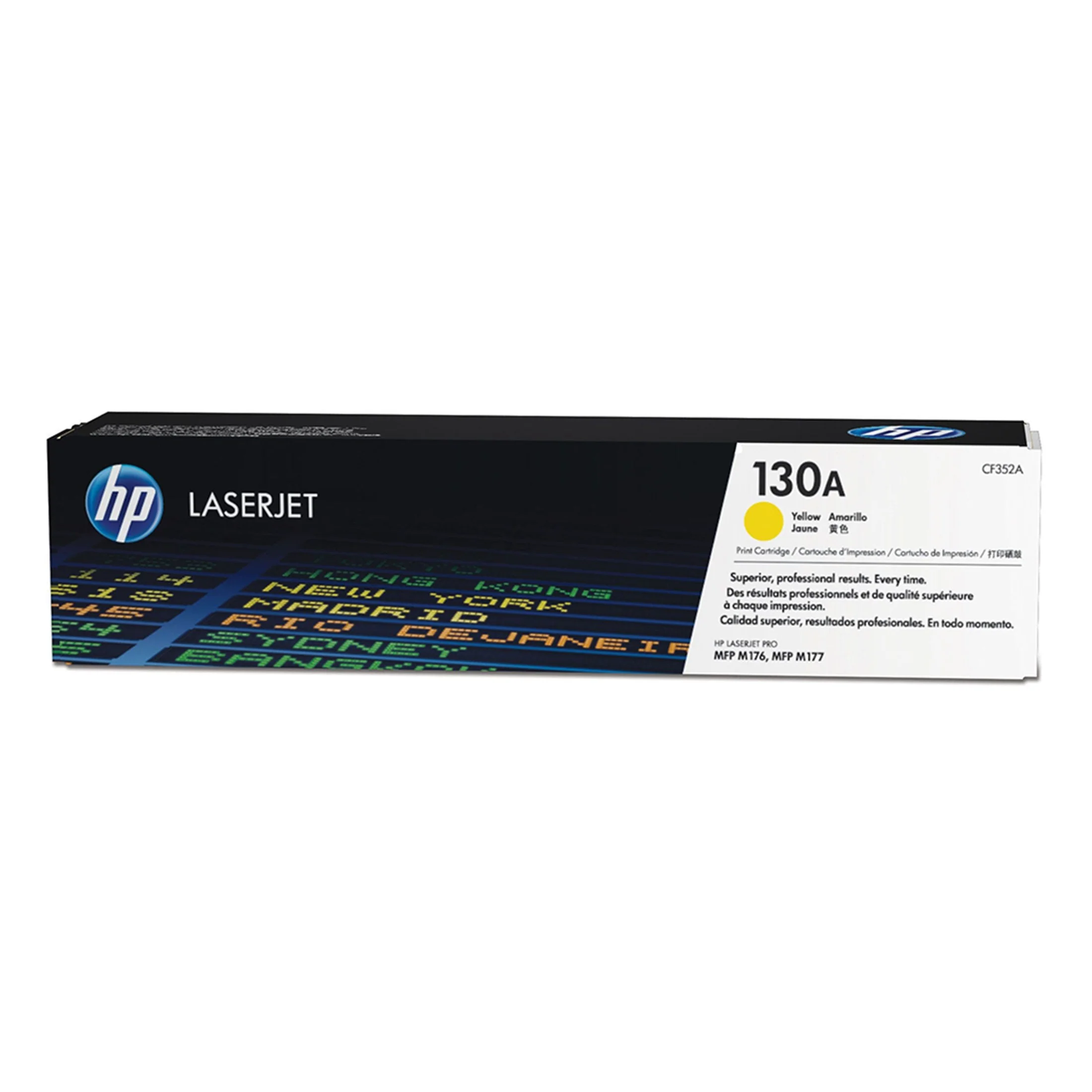 HP 130A Yellow Original LaserJet Toner Cartridge Page Yield 1000 (P/N CF352A)