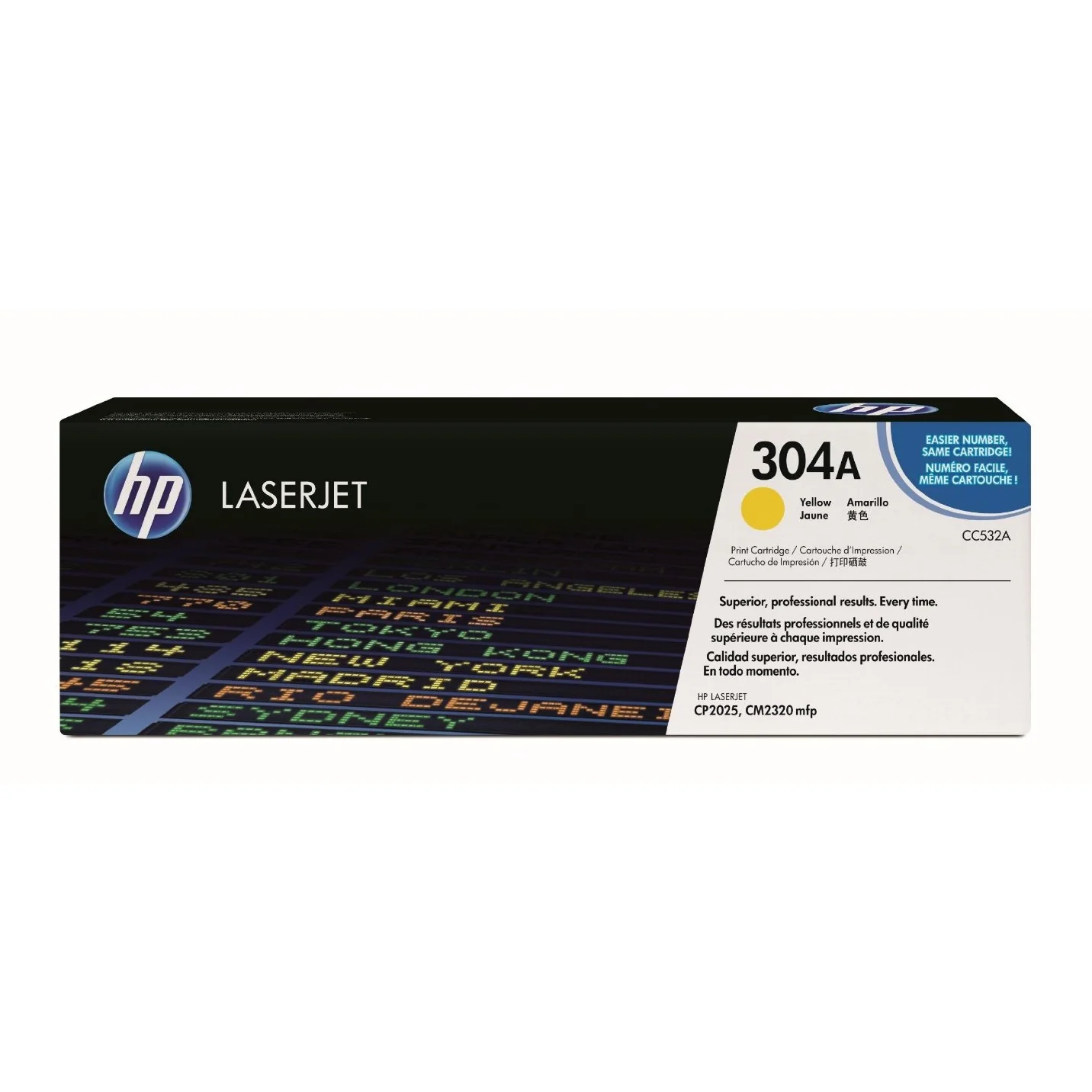 HP 304A Yellow Original LaserJet Toner Cartridge Page Yield 2800 (CC532A)