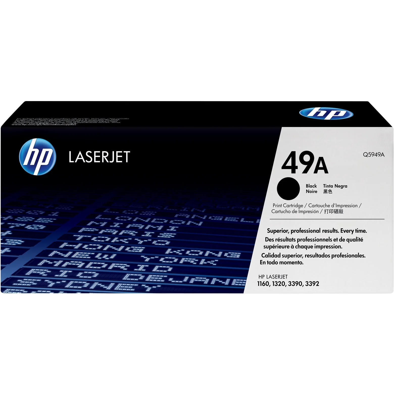 HP 49A Black Original LaserJet Toner Cartridge Page Yield 2500 (Q5949A)