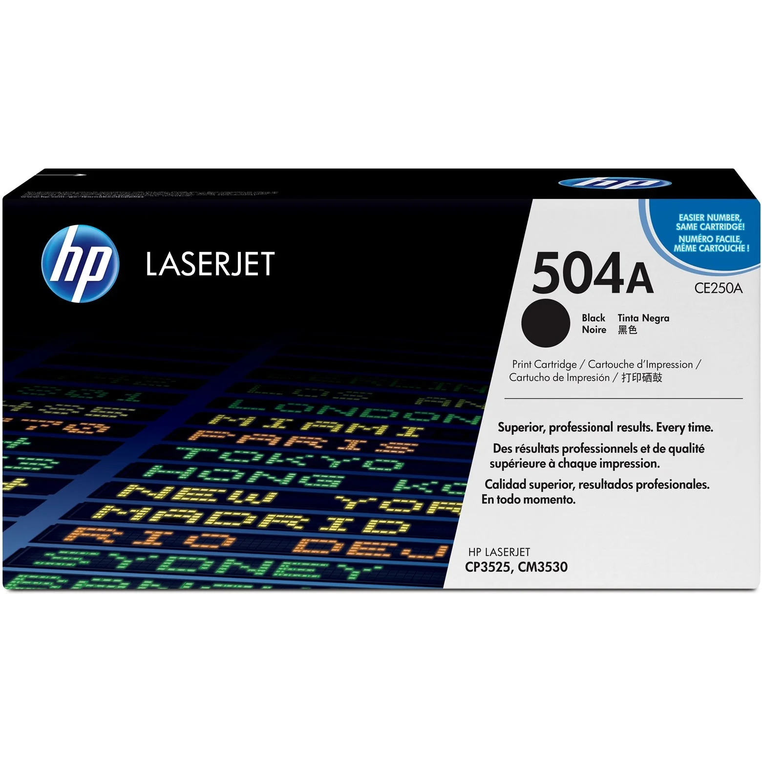 HP 504A Black Original LaserJet Toner Cartridge Page Yield 5000 (CE250A)