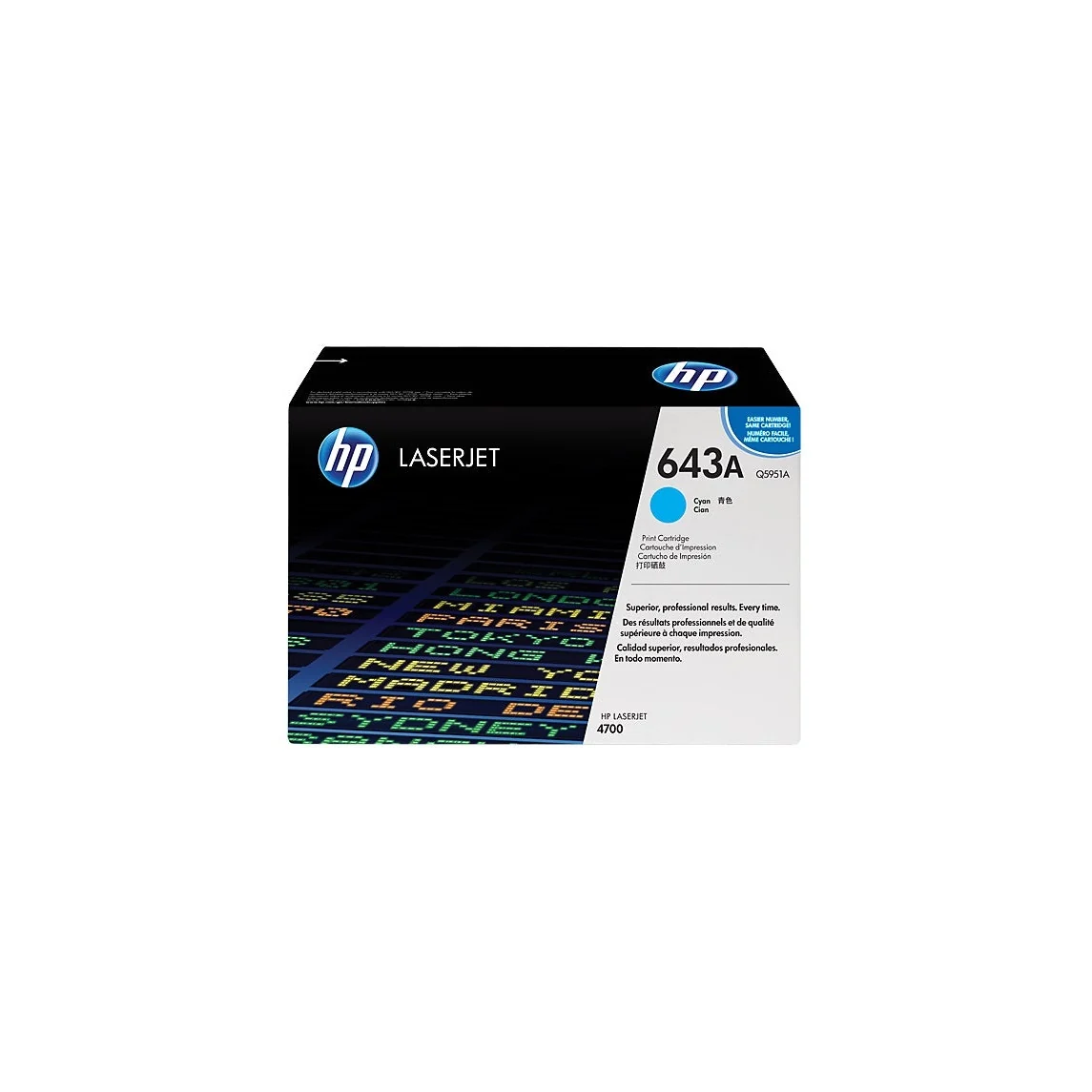 HP 643A Cyan Original LaserJet Toner Cartridge - Q5951A