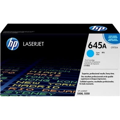 HP 645A Cyan Original LaserJet Toner Cartridge Page Yield 12K (C9731A)