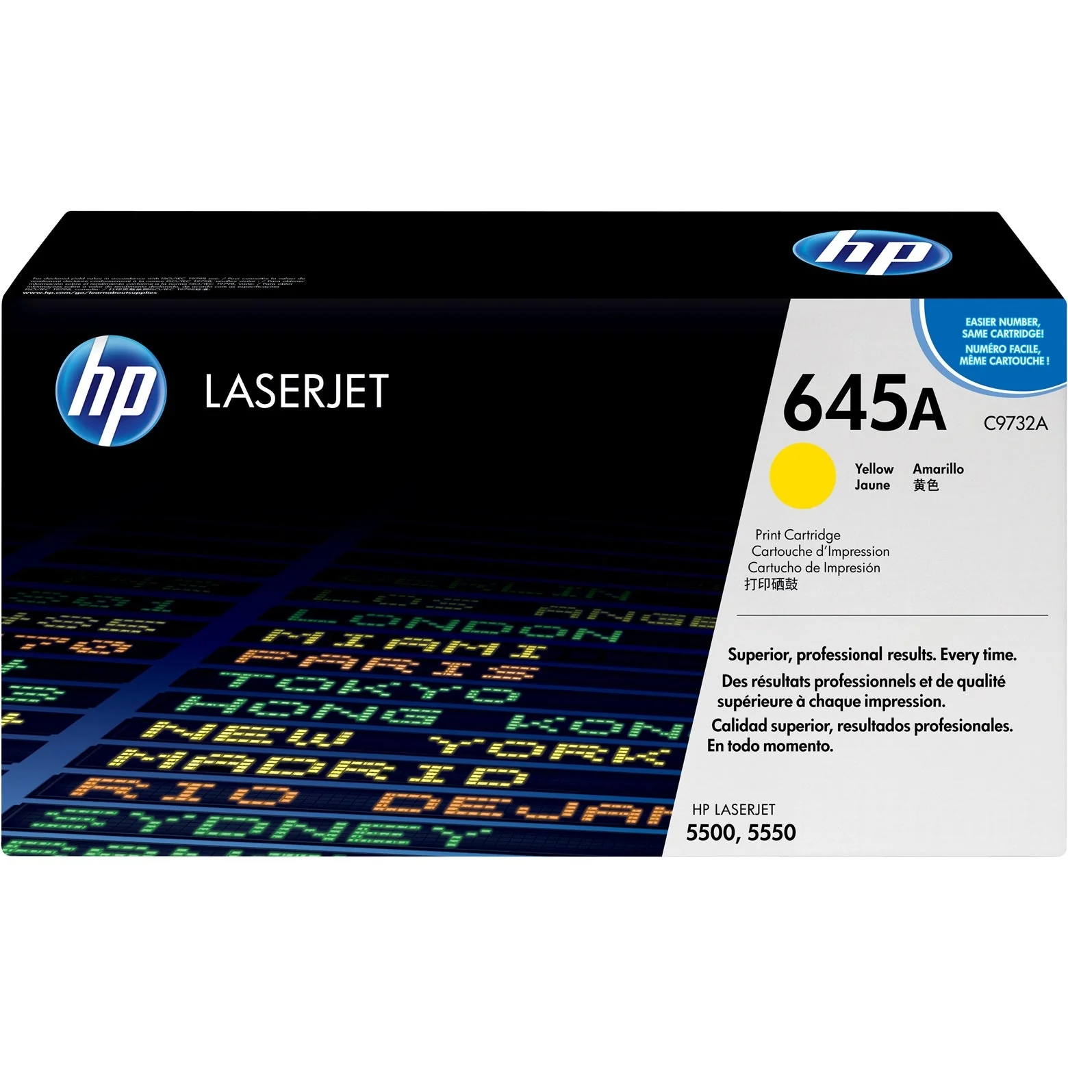 HP 645A Yellow Original LaserJet Toner Cartridge Page Yield 12K (C9732A)