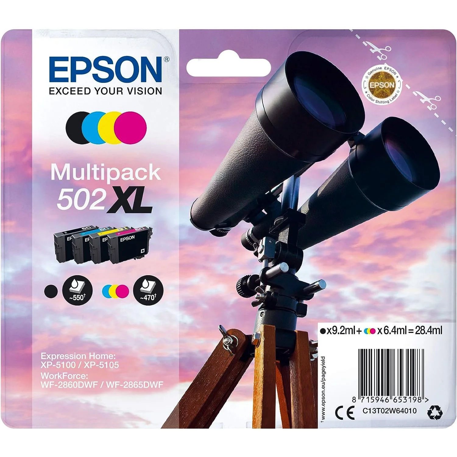 MULTI 4-COLOURS 502XL INK